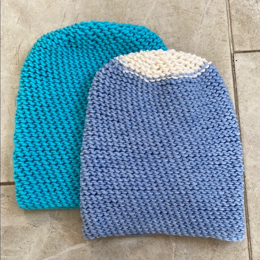 Set of 2 Handmade Crochet Colorful Beanie Hats
